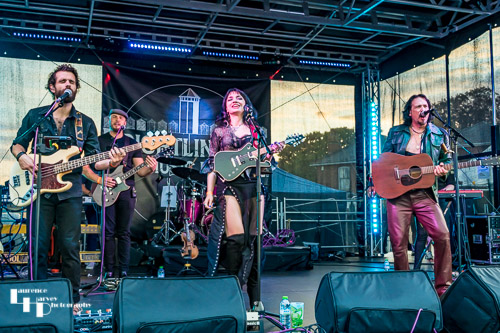 When Rivers Meet on stage at Brightlingsea Music Festival