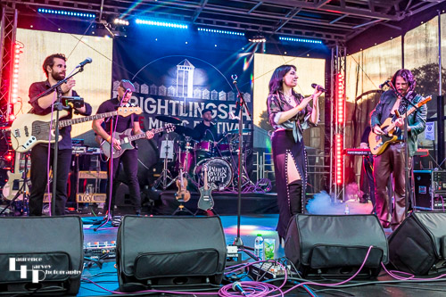 When Rivers Meet on stage at Brightlingsea Music Festival