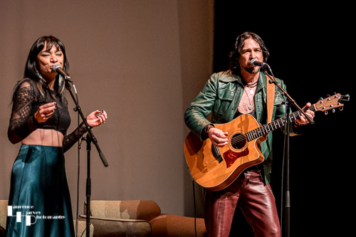 Grace Bond on vocals, Aaron Bond on guitar & vocals