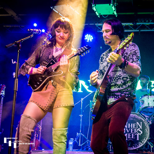 Grace Bond on mandolin & Aaron Bond on guitar