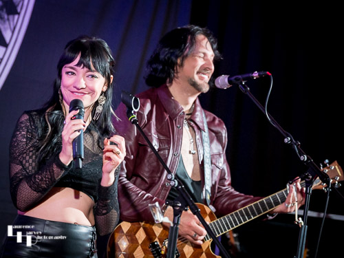 Grace Bond on vocals, Aaron Bond on guitar & vocals