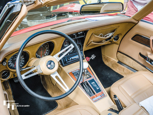 Red Corvette cockpit