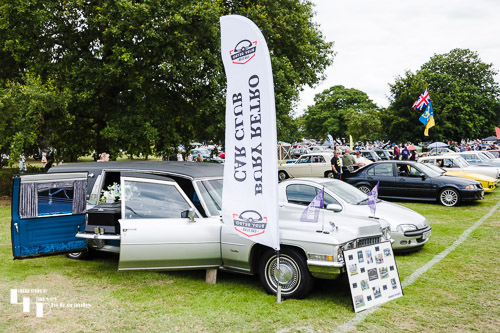 American hearse with rotating table for coffin