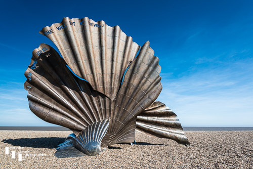 Scallop sculpture at Aldeburgh